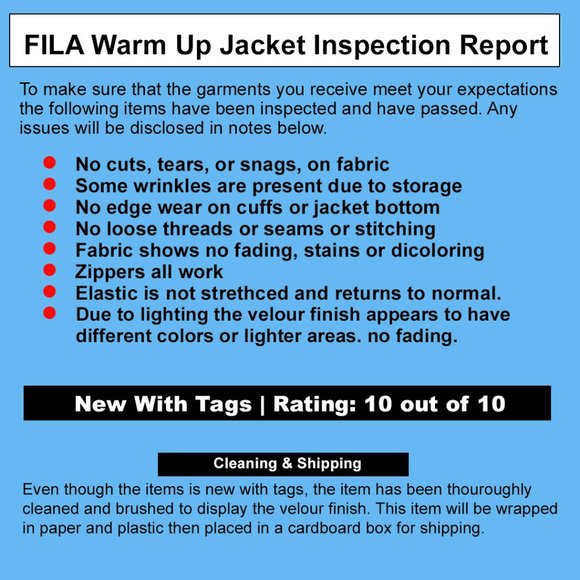 Fila Velour Quarter Zip Hoodie| NWT |Marlin Blue - Picture 9 of 10